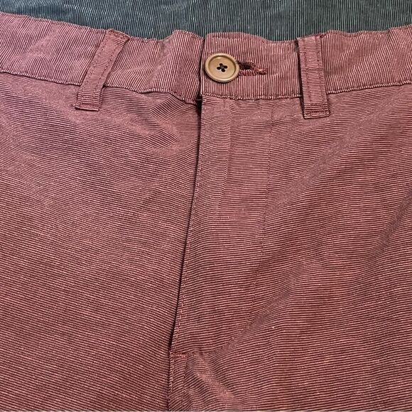 Men's Burnside Burgundy Flat Front Hybrid Shorts - Picture 3 of 9